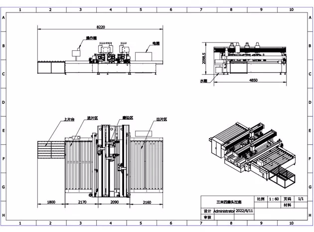 Máquina de costura de vidro HSBM