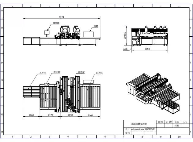 Máquina de costura de vidro HSBM