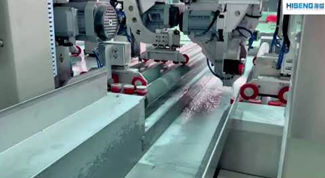 HISENG Máquina de costura de vidro HSBM Vídeo