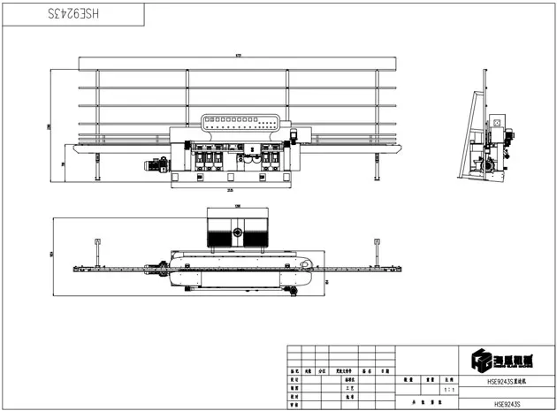 HSE-9243S de máquina de afiação de linha reta de vidro