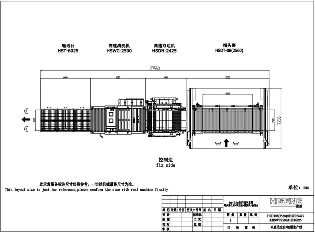 Linha de Edger Bilateral de Vidro Jumbo HSDT