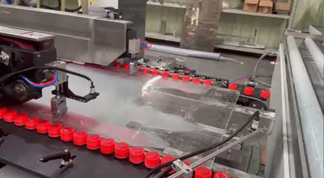 HISENG Linha de Edger Bilateral de Vidro Jumbo HSDT Vídeo