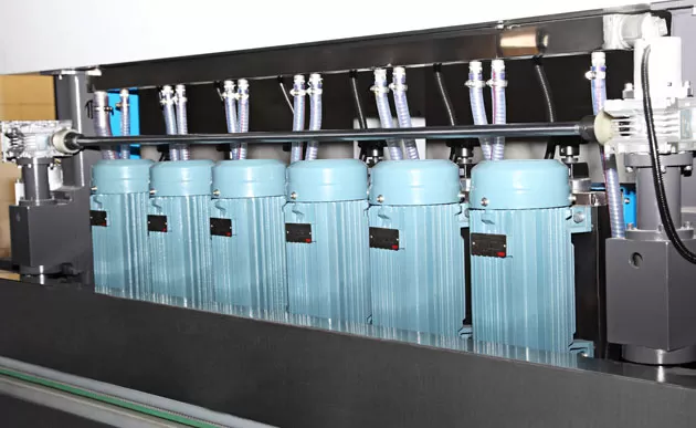 Design de motor especializado de máquina de afiação de linha reta de vidro redondo duplo